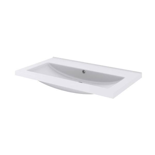 Keramisk Håndvask 81 x 45,5 x 12,4 cm Hvid med Vandlås