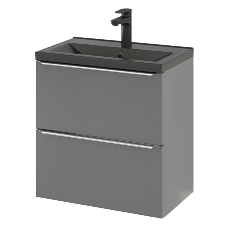 GoodHome Nira Slim keramisk vask 12,4 x 36,3 x 60,4 cm mat-sort