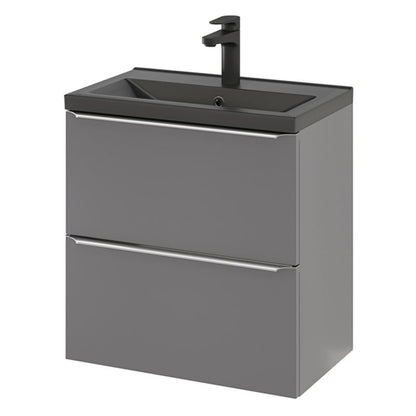 GoodHome Nira Slim keramisk vask 12,4 x 36,3 x 60,4 cm mat-sort