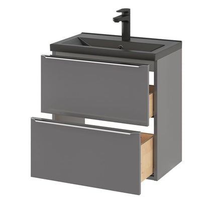 GoodHome Nira Slim keramisk vask 12,4 x 36,3 x 60,4 cm mat-sort