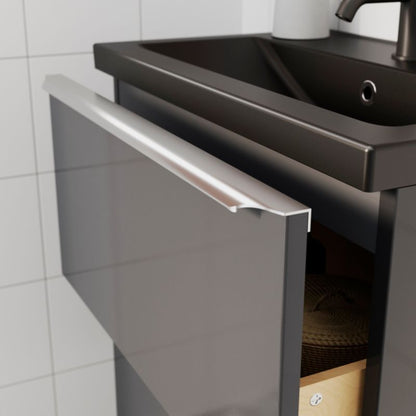 GoodHome Nira Slim keramisk vask 12,4 x 36,3 x 60,4 cm mat-sort