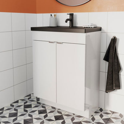 GoodHome Nira Slim keramisk vask 12,4 x 36,3 x 60,4 cm mat-sort