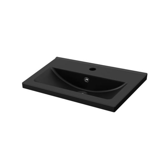 GoodHome Nira Slim keramisk vask 12,4 x 36,3 x 60,4 cm mat-sort