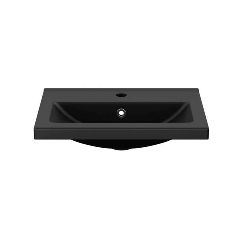 GoodHome Nira Slim keramisk vask 12,4 x 36,3 x 60,4 cm mat-sort