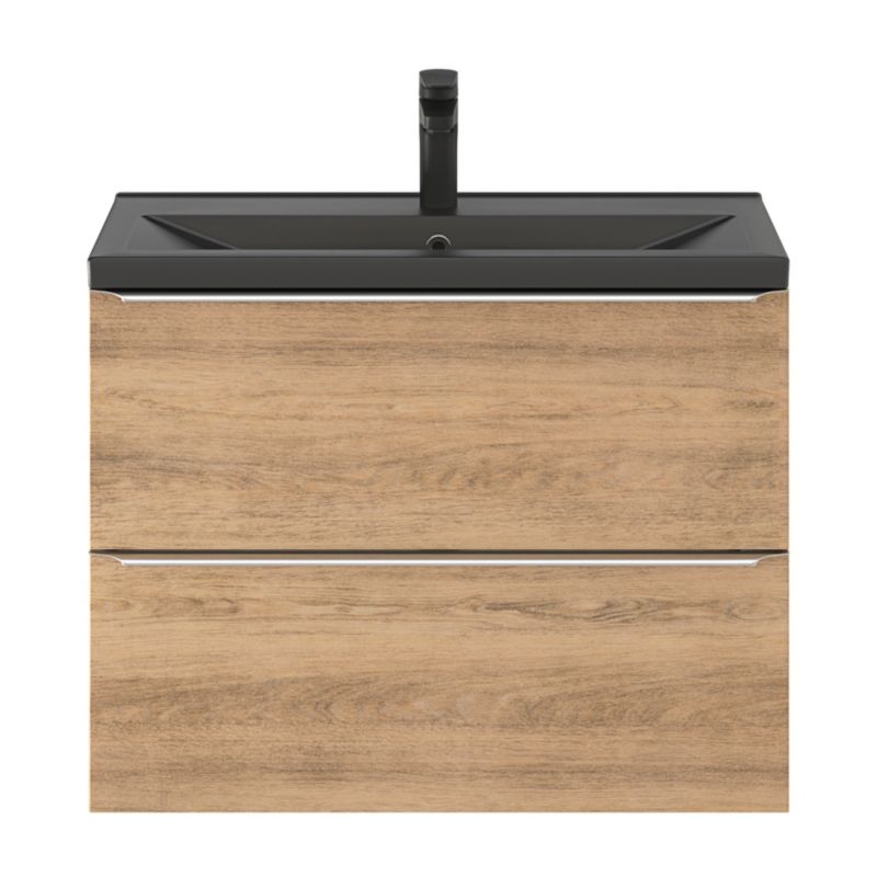 GoodHome Nira Slim keramisk vask 12,4 x 36,3 x 80,4 cm mat-sort