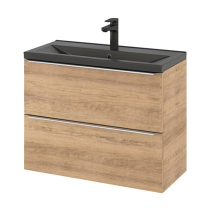 GoodHome Nira Slim keramisk vask 12,4 x 36,3 x 80,4 cm mat-sort