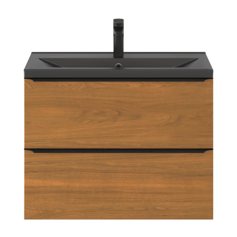 GoodHome Nira Slim keramisk vask 12,4 x 36,3 x 80,4 cm mat-sort