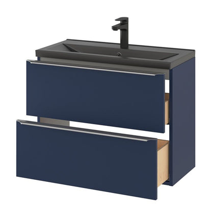 GoodHome Nira Slim keramisk vask 12,4 x 36,3 x 80,4 cm mat-sort