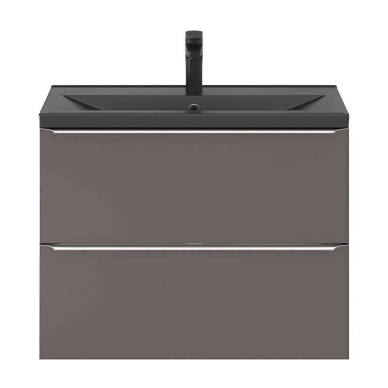 GoodHome Nira Slim keramisk vask 12,4 x 36,3 x 80,4 cm mat-sort