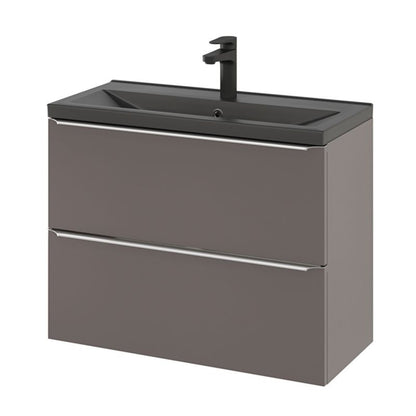 GoodHome Nira Slim keramisk vask 12,4 x 36,3 x 80,4 cm mat-sort