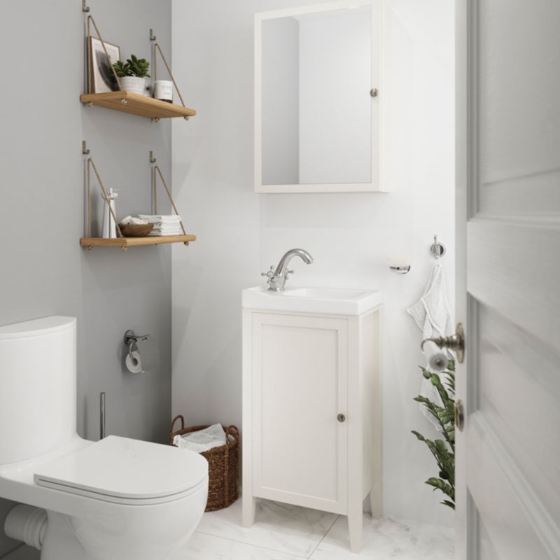 Keramisk Håndvask Lana 44,7x30,7 cm Hvid Rektangulær | 5059340018089