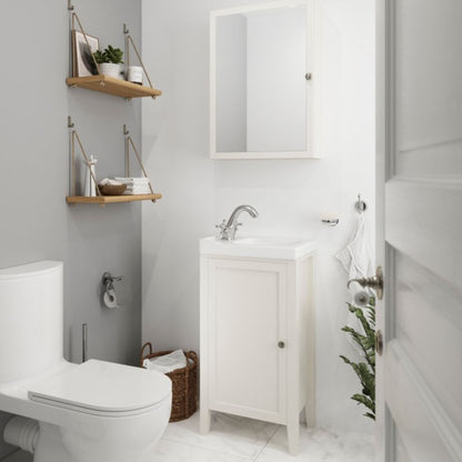 Keramisk Håndvask Lana 44,7x30,7 cm Hvid Rektangulær | 5059340018089