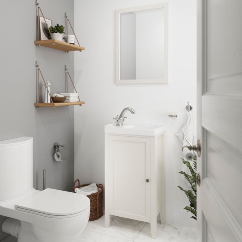 Keramisk Håndvask Lana 44,7x30,7 cm Hvid Rektangulær | 5059340018089