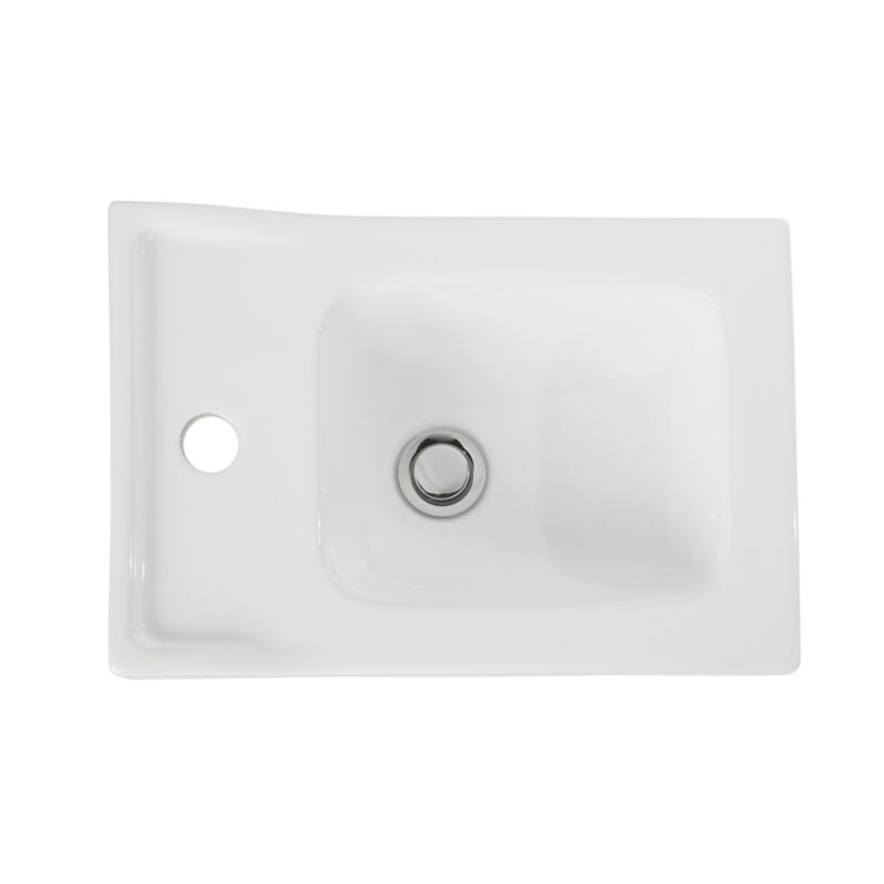 Keramisk Håndvask Lana 44,7x30,7 cm Hvid Rektangulær | 5059340018089