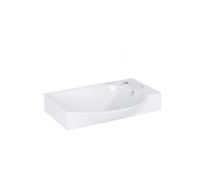 Keramisk Møbelvask 45 cm Hvid Buet Form