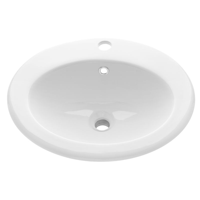 Keramisk Håndvask Oval Mat Hvid 49,5x18,5 cm 1 stk.
