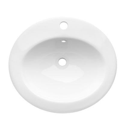 Keramisk Håndvask Oval Mat Hvid 49,5x18,5 cm 1 stk.