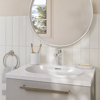Konglomeratvask Cavally 60 cm Hvid med Afløb