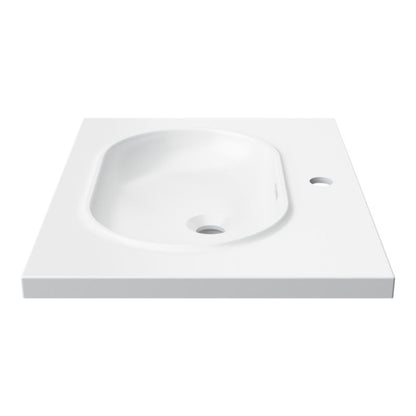 Konglomeratvask Cavally 60 cm Hvid med Afløb