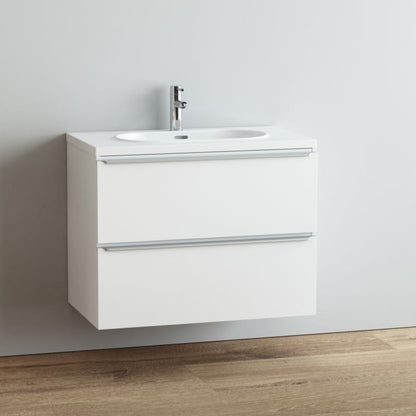 Konglomeratvask Cavally 80 cm Hvid med Afløb