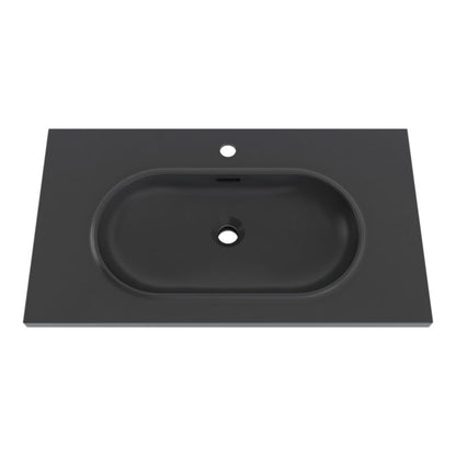 Konglomeratvask Cavally 80 cm Sort med Afløb