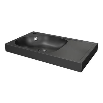 GoodHome Maza 60 cm konglomeratvask i mat-sort
