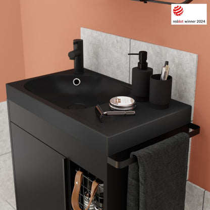 Konglomeratvask Maza 60 cm Sort Mat