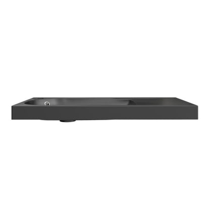 GoodHome Maza 80 cm bordmonteret vask i sort mat konglomerat