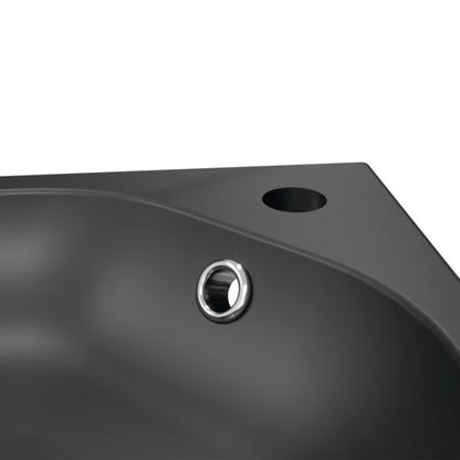 Konglomeratvask Maza 80 cm Sort Mat