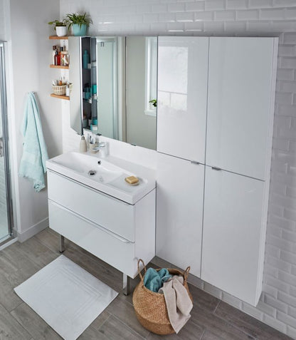 GoodHome Mila 100 cm konglomeratvask med sifon