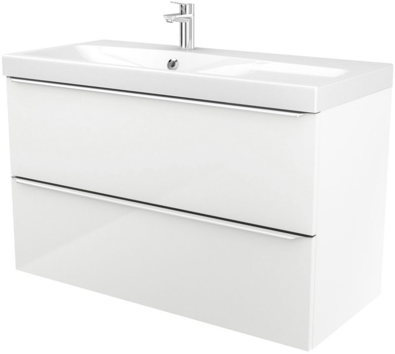 GoodHome Mila 100 cm konglomeratvask med sifon