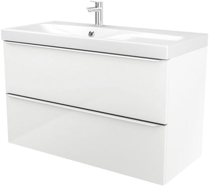 GoodHome Mila 100 cm konglomeratvask med sifon