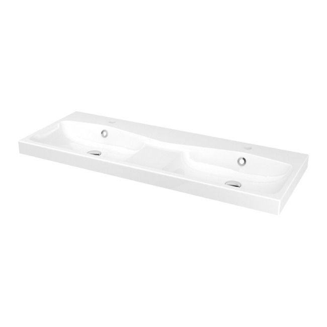 GoodHome Mila 120 cm konglomeratvask med sifon