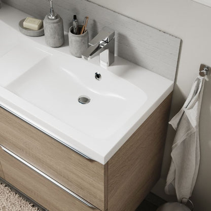 GoodHome Mila 120 cm konglomeratvask med sifon
