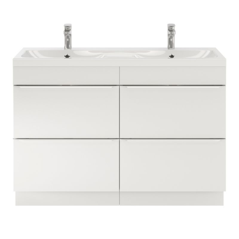 GoodHome Mila 120 cm konglomeratvask med sifon