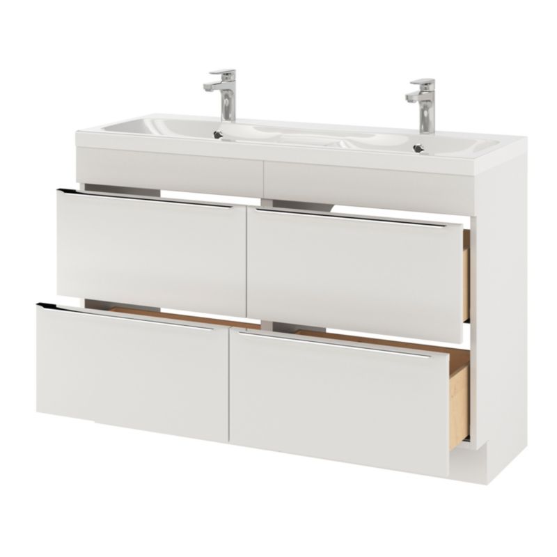 GoodHome Mila 120 cm konglomeratvask med sifon