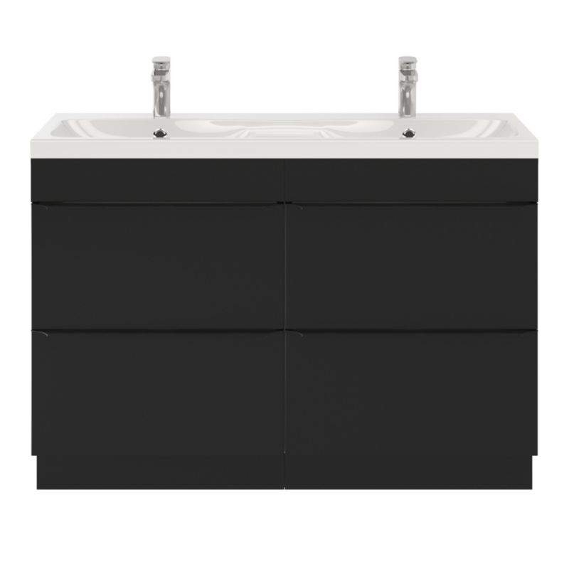 GoodHome Mila 120 cm konglomeratvask med sifon