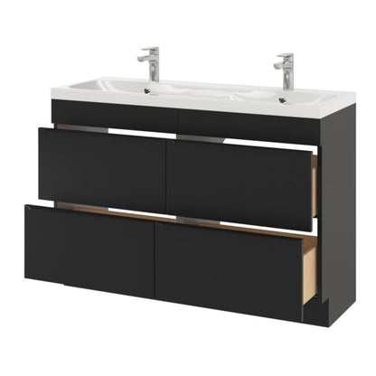 GoodHome Mila 120 cm konglomeratvask med afløbsventil
