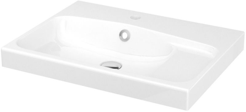 GoodHome Mila 60 cm konglomerat-vask med afløbsventil