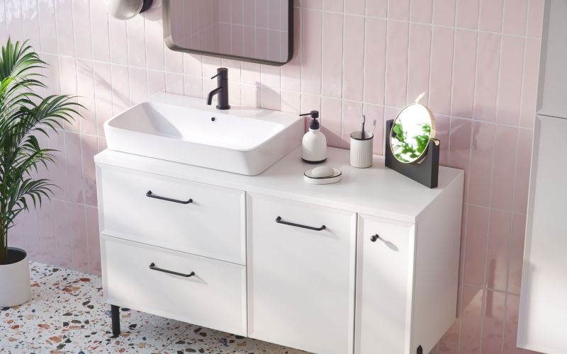 Keramisk Møbelvask Mille Slim 60 cm Hvid