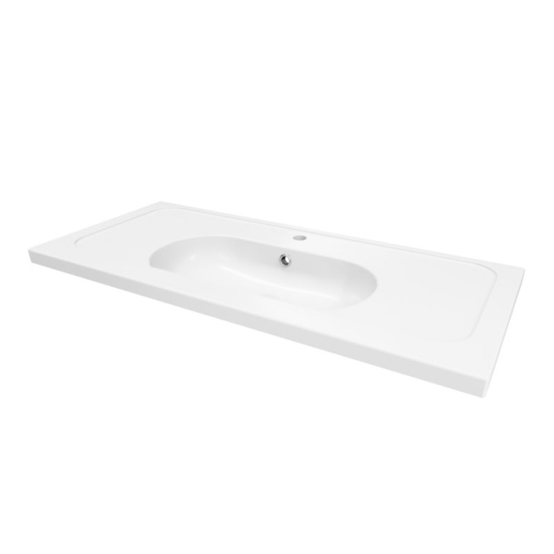 GoodHome Levanna 100 cm keramisk møbelvask i hvid