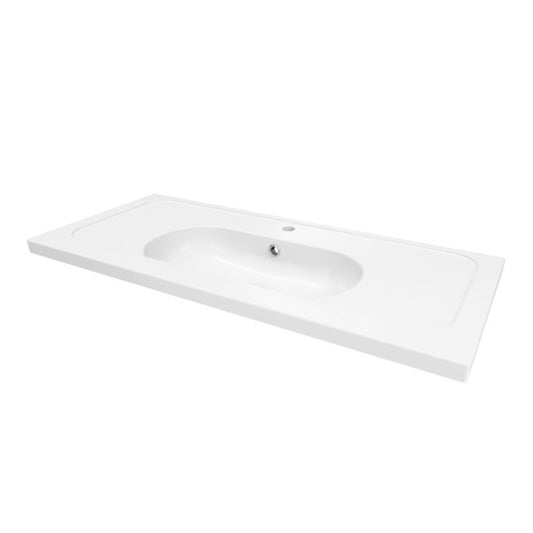 GoodHome Levanna 100 cm keramisk møbelvask i hvid