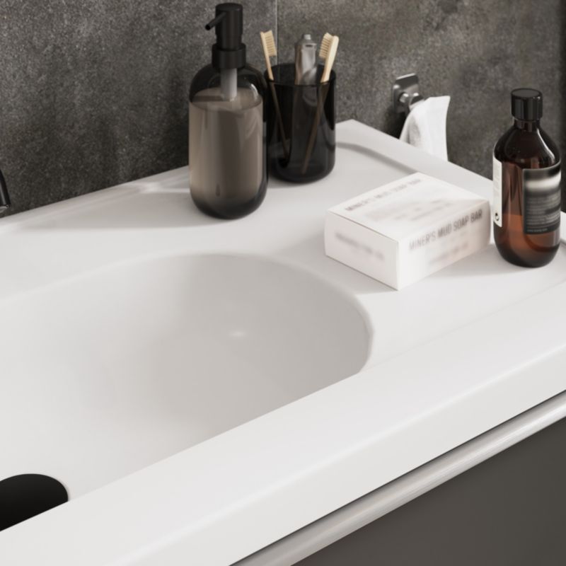 GoodHome Levanna 100 cm keramisk møbelvask i hvid