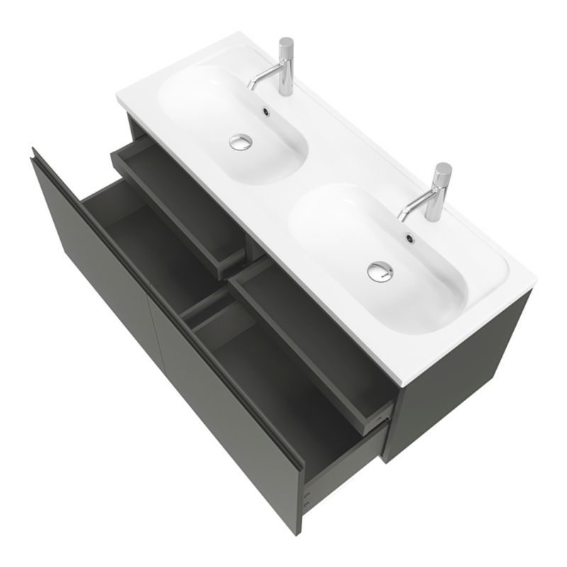 GoodHome Levanna keramisk møbelvask 120 cm hvid