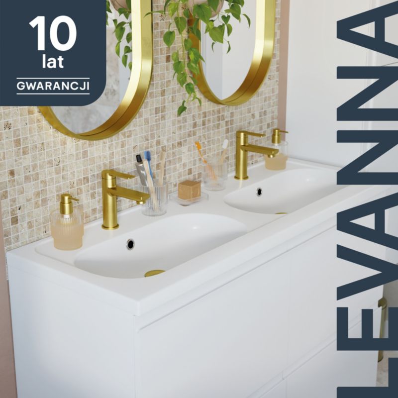 GoodHome Levanna keramisk møbelvask 120 cm hvid