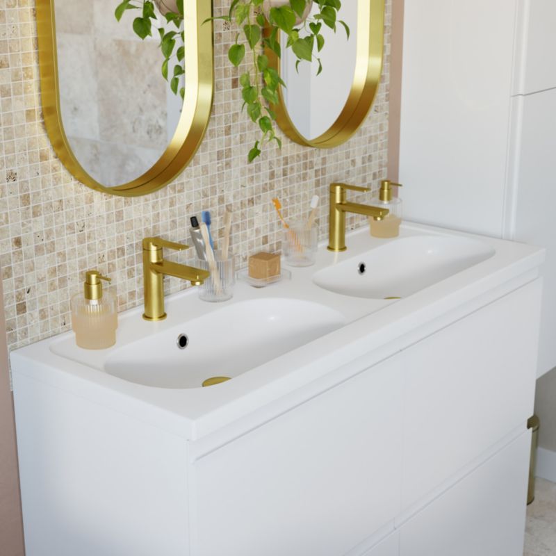 GoodHome Levanna keramisk møbelvask 120 cm hvid