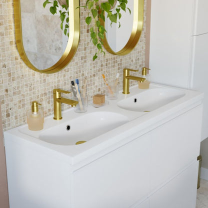 GoodHome Levanna keramisk møbelvask 120 cm hvid