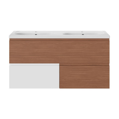 Keramisk Møbelvask 120 cm Hvid 2-Kammer