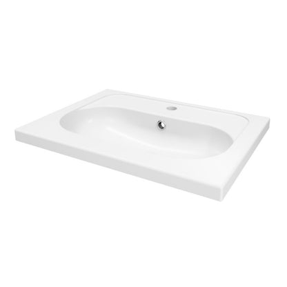 Keramisk Møbelhåndvask 60 cm Hvid Blank
