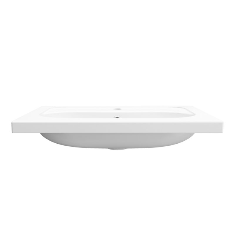 Keramisk Møbelhåndvask 60 cm Hvid Blank
